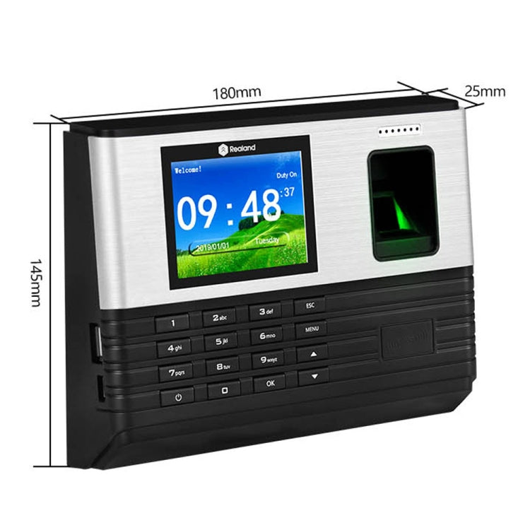 Realand AL355+ Fingerprint Time Attendance with 2.8 inch Color Screen & ID Card Function & WiFi & Access Control Function - Attendance System by Realand | Online Shopping UK | buy2fix