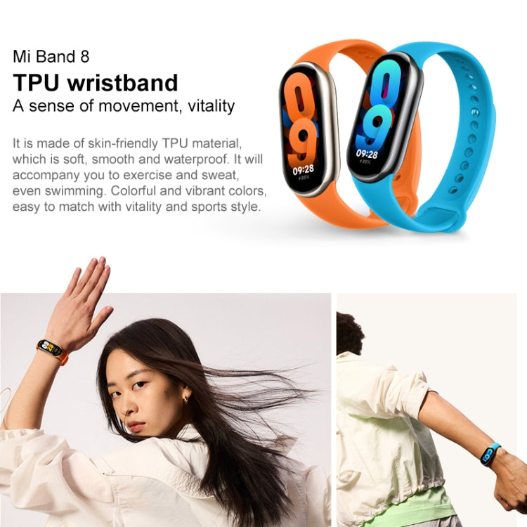 Original For Xiaomi Mi Band 8 TPU Watch Band(Blue) - Watch Bands by Xiaomi | Online Shopping UK | buy2fix