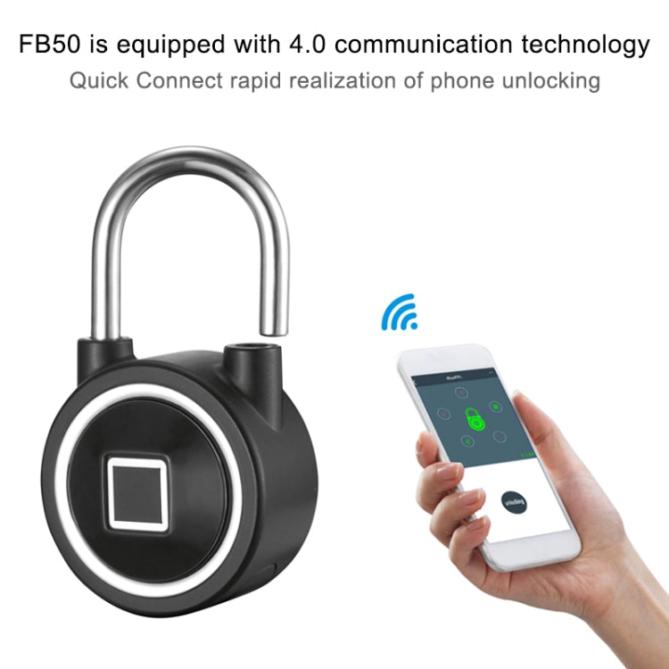 Waterproof Intelligent Bluetooth Fingerprint Padlock Remote Unlocking for iOS / Android(Blue) - Padlocks by buy2fix | Online Shopping UK | buy2fix