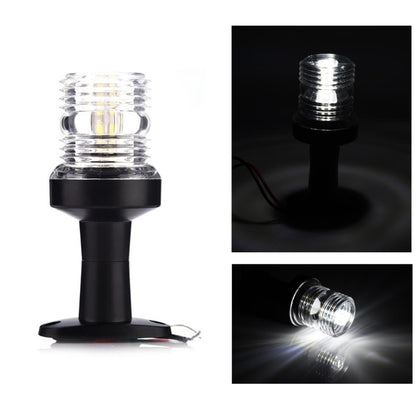 DC 12V 3W Marine Boat Yacht Stern Anchor LED Navigation Pedestal Light All Round 360 Degree White Light - Marine Accessories & Parts by buy2fix | Online Shopping UK | buy2fix