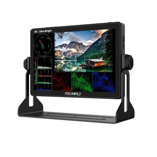 FEELWORLD LUT11H 10.1 Inch Ultra Bright 2000nit DSLR Camera Field Monitor Touch Screen 4K HDMI F970 External Power and Install Kit (US Plug) - On-camera Monitors by FEELWORLD | Online Shopping UK | buy2fix