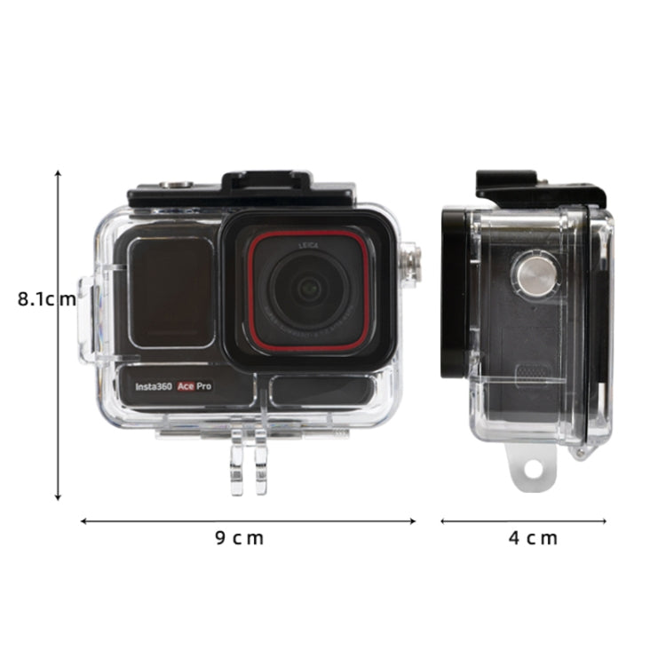 For Insta360 Ace Pro 2 Underwater Waterproof Housing Case with Base Adapter & Screw (Transparent) - Case & Bags by buy2fix | Online Shopping UK | buy2fix