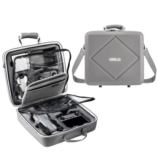 For DJI Air 3 / Air 3S / Mini 4 Pro STARTRC Dual-Drone Shoulder Storage Bag PU Handbag (Grey) - Carry Cases & Bags by STARTRC | Online Shopping UK | buy2fix