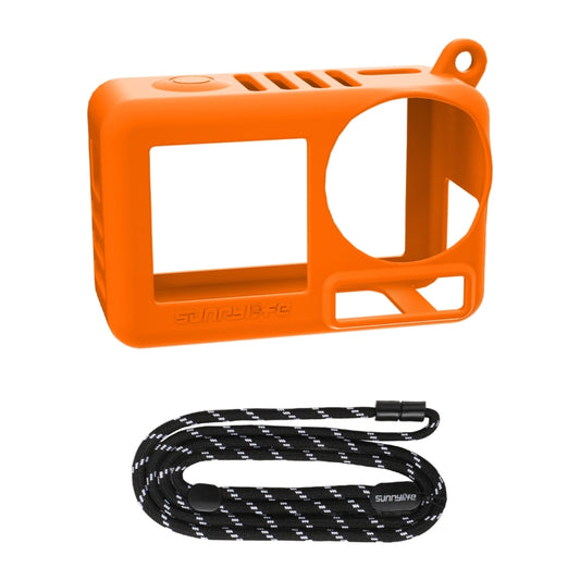 For DJI Osmo Action 5 Pro Sunnylife Silicone Protective Case Scratch-proof Camera Cover with Lanyard (Orange) - Case & Bags by Sunnylife | Online Shopping UK | buy2fix