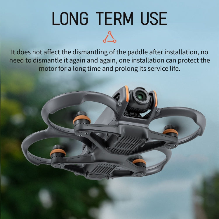 Fr DJI Avata 2 STARTRC Motor Protective Cover (Black+Orange) - Other by STARTRC | Online Shopping UK | buy2fix