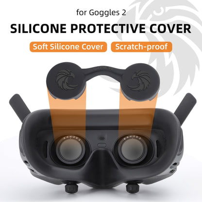 For DJI Goggles 2 / Goggles 3 Lens Cover Dust-proof VR Lens Silicone Case Soft Protector (Black) - Cases & Bags by Sunnylife | Online Shopping UK | buy2fix