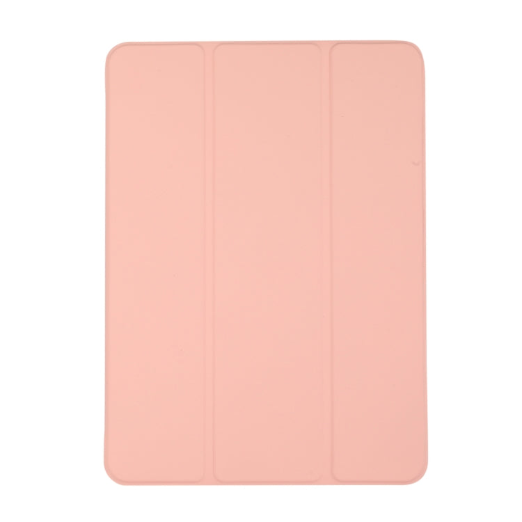 3-folding Skin Texture Horizontal Flip TPU + PU Leather Case with Holder For iPad Air 11 2024 / 2022 / 2020 10.9 (Pink) - iPad Air (2022) / (2020) 10.9 Cases by buy2fix | Online Shopping UK | buy2fix