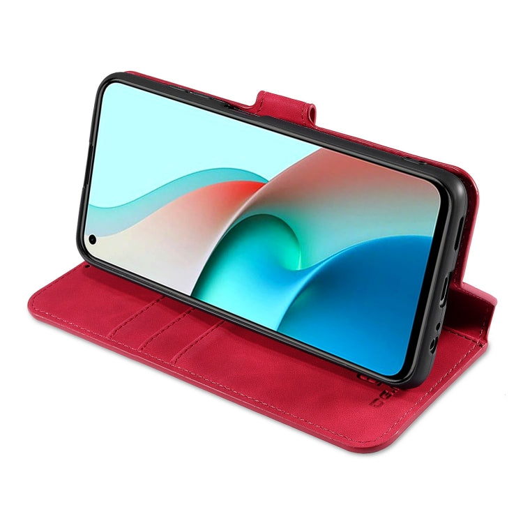 For Xiaomi Redmi Note 9 5G DG.MING Retro Oil Side Horizontal Flip Leather Case with Holder & Card Slots & Wallet(Red) - Xiaomi Cases by DG.MING | Online Shopping UK | buy2fix