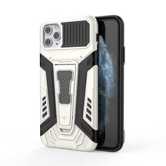 For iPhone 11 Pro Max War Chariot Series Armor All-inclusive Shockproof PC + TPU Protective Case with Invisible Holder (White) - iPhone 11 Pro Max Cases by buy2fix | Online Shopping UK | buy2fix