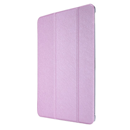 For iPad Air 13 2024 / iPad Pro 12.9 2022 / 2021 Silk Texture Three-fold Horizontal Flip Leather Tablet Case with Holder & Pen Slot(Pink) - iPad Pro 12.9 (2022/2021) Cases by buy2fix | Online Shopping UK | buy2fix
