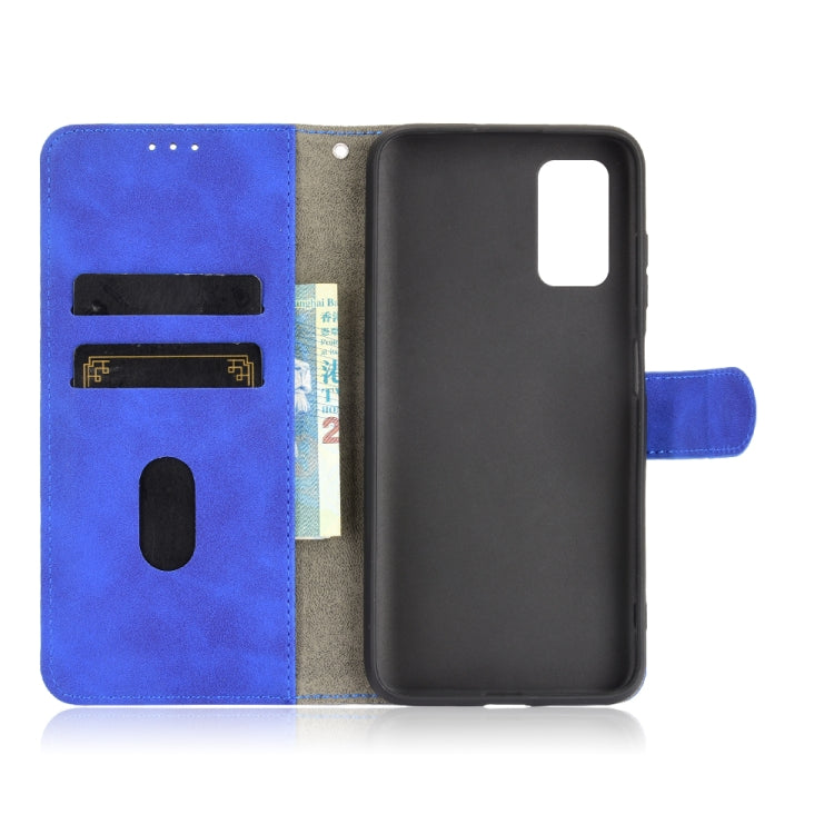 For Blackview A90 Solid Color Skin Feel Magnetic Buckle Horizontal Flip Calf Texture PU Leather Case with Holder & Card Slots & Wallet(Blue) - More Brand by buy2fix | Online Shopping UK | buy2fix