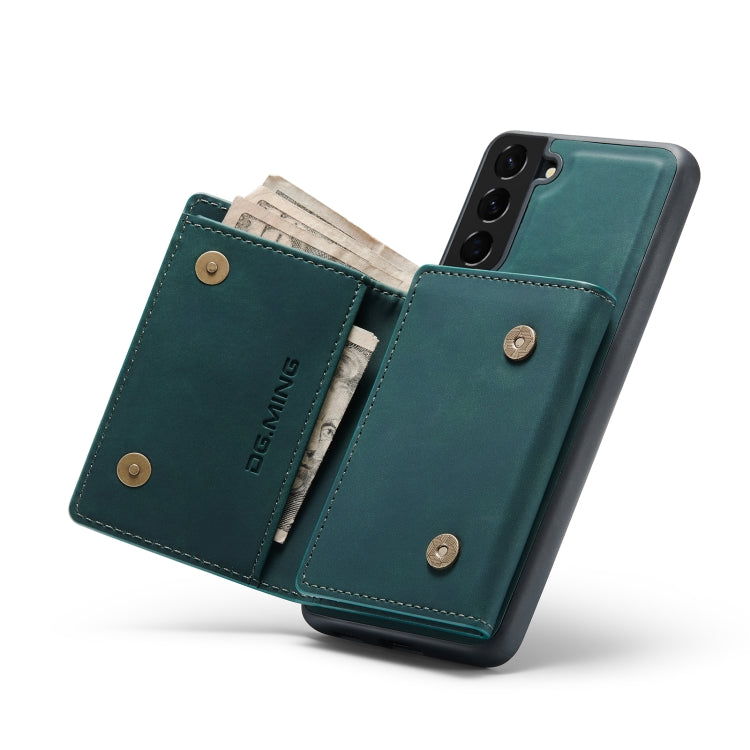 For Samsung Galaxy S21 FE DG.MING M1 Series 3-Fold Multi Card Wallet  Back Cover Shockproof Case with Holder Function(Green) - Galaxy Phone Cases by DG.MING | Online Shopping UK | buy2fix