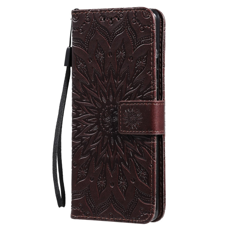 For Huawei P50 Pro Sun Embossing Pattern Horizontal Flip Leather Case with Card Slot & Holder & Wallet & Lanyard(Brown) - Huawei Cases by buy2fix | Online Shopping UK | buy2fix