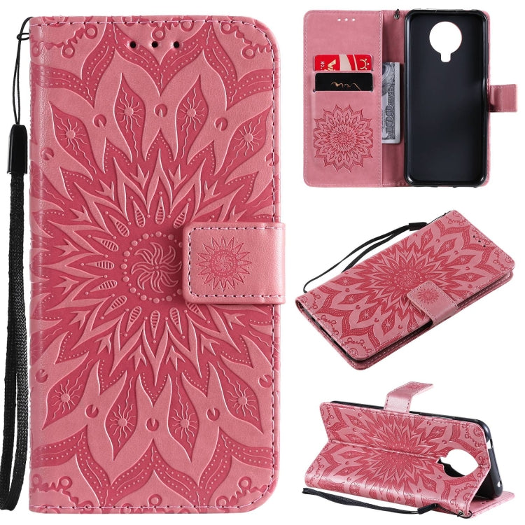 For Nokia 6.3 / G20 / G10 Sun Embossing Pattern Horizontal Flip Leather Case with Card Slot & Holder & Wallet & Lanyard(Pink) - Nokia Cases by buy2fix | Online Shopping UK | buy2fix