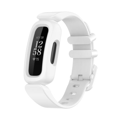 For Fitbit Ace 3 Silicone Integrated Watch Band(White) - Watch Bands by buy2fix | Online Shopping UK | buy2fix