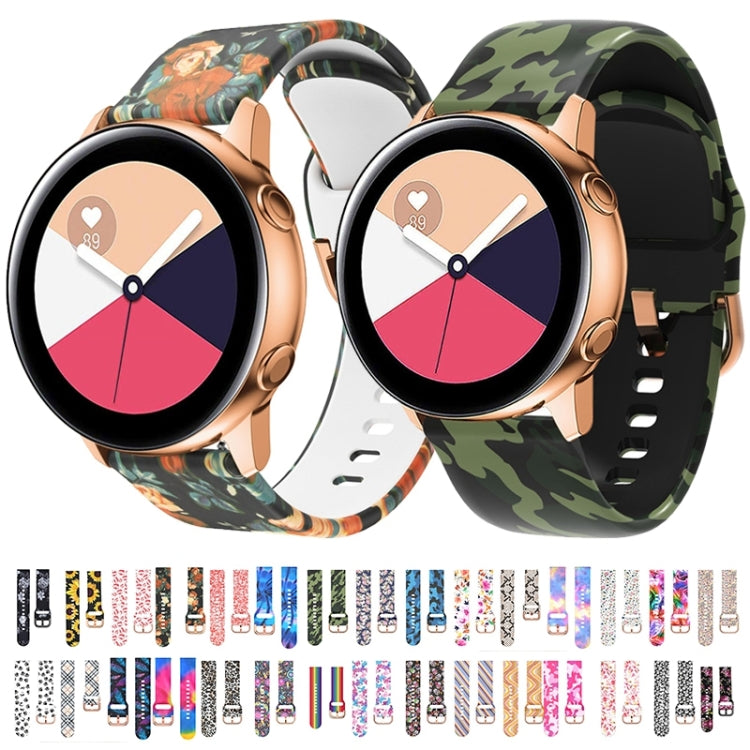 For Samsung Galaxy Watch 46mm Silicone Printing Watch Band(Colorful Jellyfish) - Watch Bands by buy2fix | Online Shopping UK | buy2fix