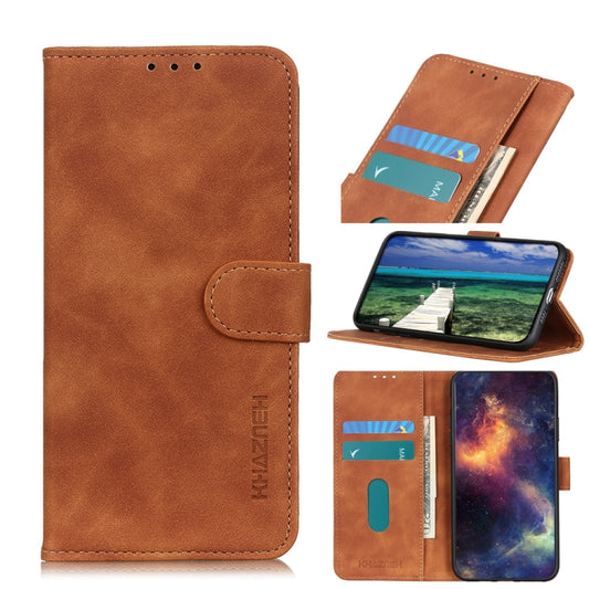 For OnePlus Nord 2 5G KHAZNEH Retro Texture PU + TPU Horizontal Flip Leather Case with Holder & Card Slots & Wallet(Brown) - OnePlus Cases by buy2fix | Online Shopping UK | buy2fix
