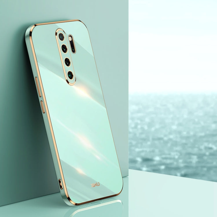 For Xiaomi Redmi Note 8 Pro XINLI Straight Edge 6D Electroplate TPU Phone Case(Mint Green) - Xiaomi Cases by XINLI | Online Shopping UK | buy2fix