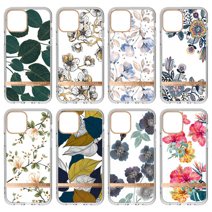 For iPhone 11 Pro High Translucent Electroplating Flower Pattern TPU + PC Shockproof Case (Po-phase Flowers) - iPhone 11 Pro Cases by buy2fix | Online Shopping UK | buy2fix