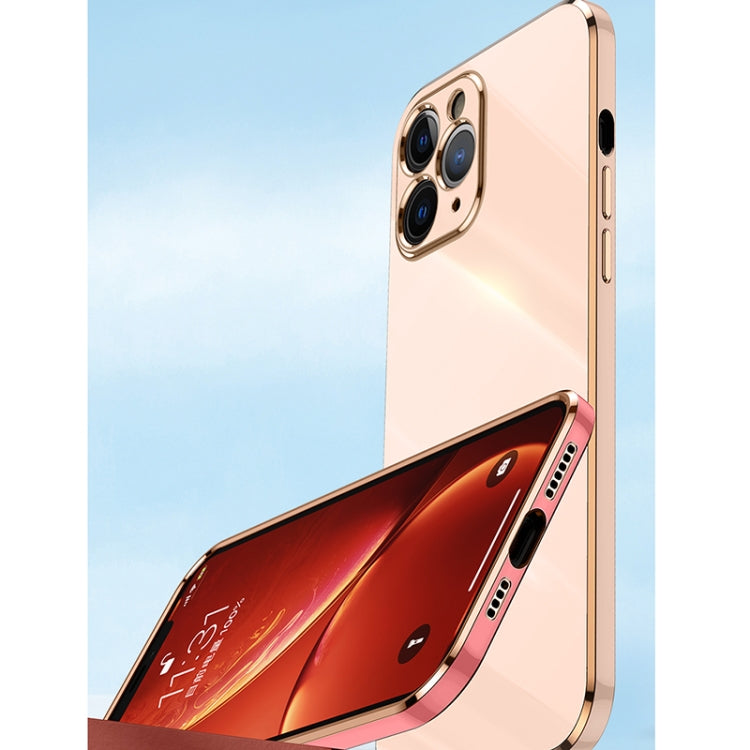 For iPhone 11 Pro XINLI Straight 6D Plating Gold Edge TPU Shockproof Case (Pink) - iPhone 11 Pro Cases by XINLI | Online Shopping UK | buy2fix