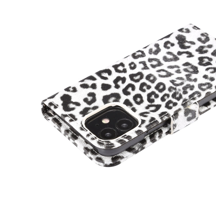 For iPhone 13 mini Leopard Pattern Horizontal Flip PC + PU Leather Case with Holder & Card Slots & Wallet (White) - iPhone 13 mini Cases by buy2fix | Online Shopping UK | buy2fix