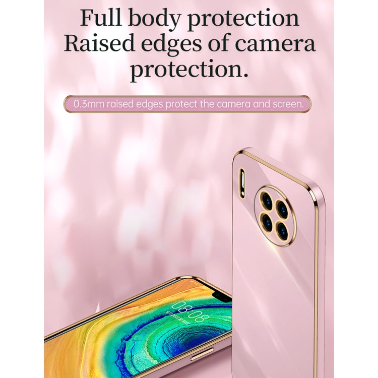 For Huawei Mate 30 XINLI Straight Edge 6D Electroplate TPU Phone Case with Ring Holder(Mint Green) - Huawei Cases by XINLI | Online Shopping UK | buy2fix