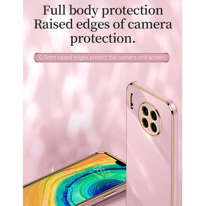 For Huawei Mate 30 Pro XINLI Straight Edge 6D Electroplate TPU Phone Case with Ring Holder(Pink) - Huawei Cases by XINLI | Online Shopping UK | buy2fix