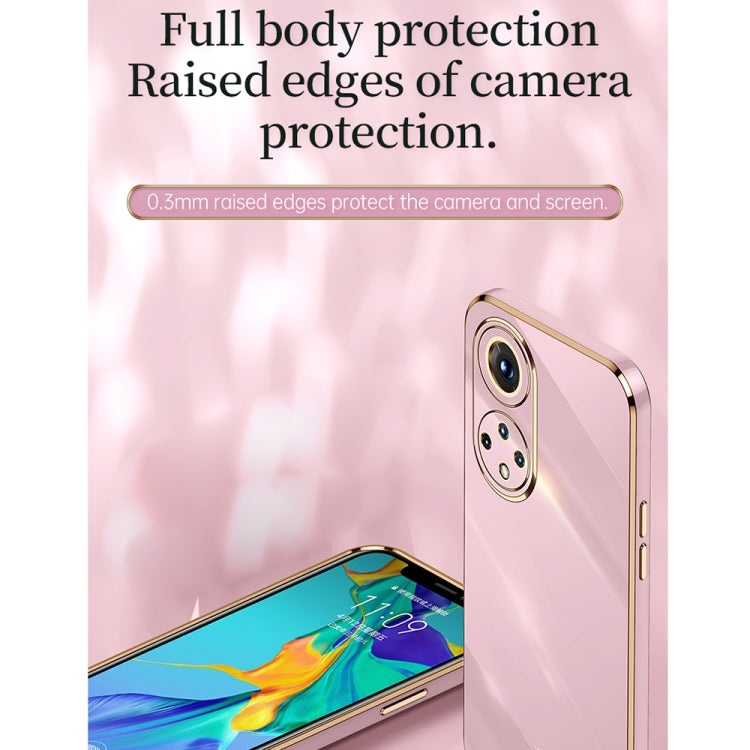 For Honor 50 Pro XINLI Straight Edge 6D Electroplate TPU Phone Case with Ring Holder(Celestial Blue) - Honor Cases by XINLI | Online Shopping UK | buy2fix