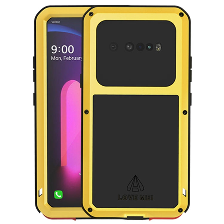 For LG V60 ThinQ 5G LOVE MEI Metal Shockproof Waterproof Dustproof Protective Case with Glass(Yellow) - LG by LOVE MEI | Online Shopping UK | buy2fix