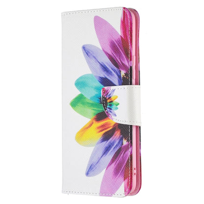 For OPPO Realme 8 / Realme 8 Pro Colored Drawing Pattern Horizontal Flip Leather Case with Holder & Card Slots & Wallet(Sun Flower) - Realme Cases by buy2fix | Online Shopping UK | buy2fix