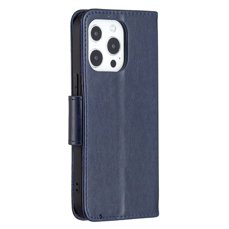 For iPhone 13 Embossing Two Butterflies Pattern Horizontal Flip PU Leather Case with Holder & Card Slot & Wallet & Lanyard(Blue) - iPhone 13 Cases by buy2fix | Online Shopping UK | buy2fix