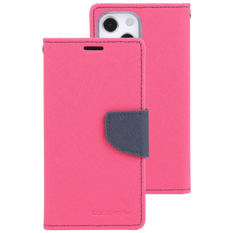 For iPhone 13 GOOSPERY FANCY DIARY Cross Pattern Horizontal Flip Leather Case with Holder & Card Slots & Wallet(Rose Red) - iPhone 13 Cases by GOOSPERY | Online Shopping UK | buy2fix