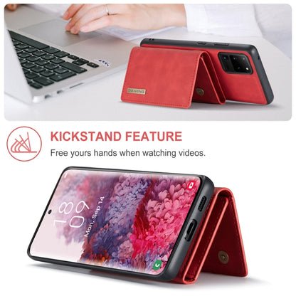 For Samsung Galaxy S20 Ultra DG.MING M1 Series 3-Fold Multi Card Wallet  Back Cover Shockproof Case with Holder Function(Red) - Galaxy Phone Cases by DG.MING | Online Shopping UK | buy2fix