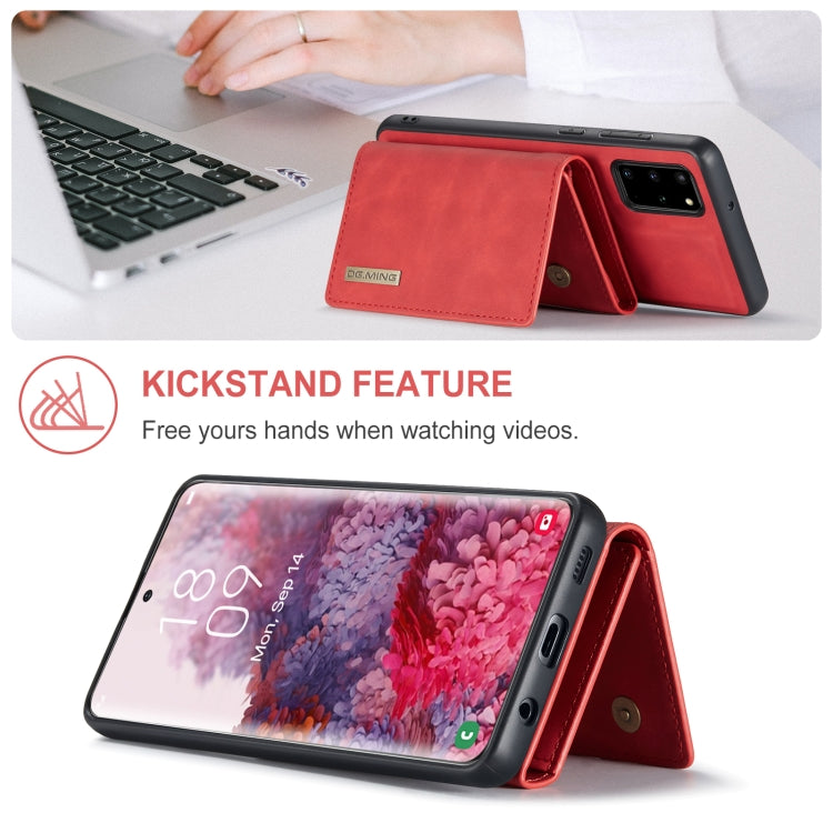 For Samsung Galaxy S20+ DG.MING M1 Series 3-Fold Multi Card Wallet  Back Cover Shockproof Case with Holder Function(Red) - Galaxy Phone Cases by DG.MING | Online Shopping UK | buy2fix