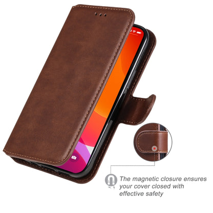 For iPhone 13 mini Classic Calf Texture PU + TPU Horizontal Flip Leather Case with Holder & Card Slots & Wallet (Brown) - iPhone 13 mini Cases by buy2fix | Online Shopping UK | buy2fix