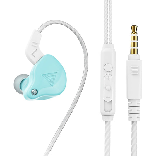 QKZ AK6-X 3.5mm In-Ear Wired Subwoofer Sports Earphone with Microphone, Cable Length: About 1.2m(Glazed Blue) - In Ear Wired Earphone by QKZ | Online Shopping UK | buy2fix