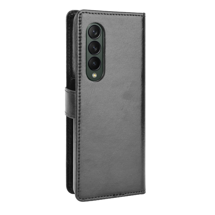 For Samsung Galaxy Z Fold3 5G Crazy Horse Texture Horizontal Flip Leather Case with Holder & Card Slots & Lanyard(Black) - Galaxy Phone Cases by GKK | Online Shopping UK | buy2fix