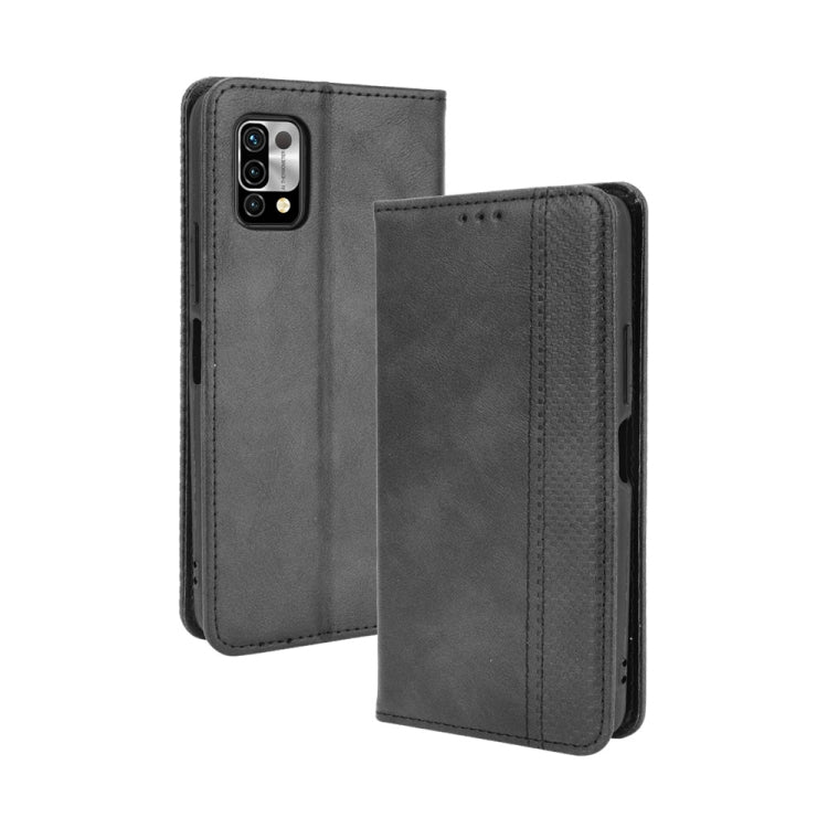 For Umidigi Power 5 Magnetic Buckle Retro Crazy Horse Texture Horizontal Flip Leather Case with Holder & Card Slots & Photo Frame(Black) - More Brand by buy2fix | Online Shopping UK | buy2fix