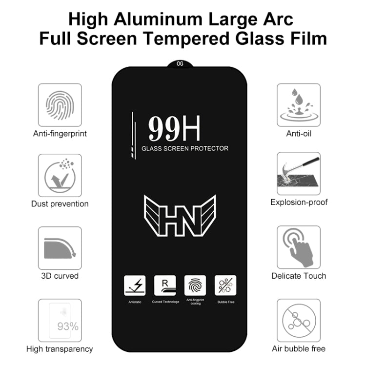 For iPhone 13 / 13 Pro 25pcs High Aluminum Large Arc Full Screen Tempered Glass Film - iPhone 13 Tempered Glass by buy2fix | Online Shopping UK | buy2fix