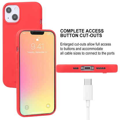 For iPhone 13 GOOSPERY SOFT FEELING Liquid TPU Shockproof Soft Case(Red) - iPhone 13 Cases by GOOSPERY | Online Shopping UK | buy2fix
