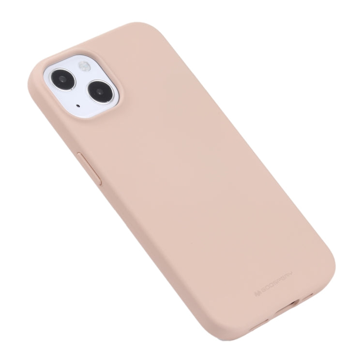 For iPhone 13 GOOSPERY SOFT FEELING Liquid TPU Shockproof Soft Case(Light Pink) - iPhone 13 Cases by GOOSPERY | Online Shopping UK | buy2fix