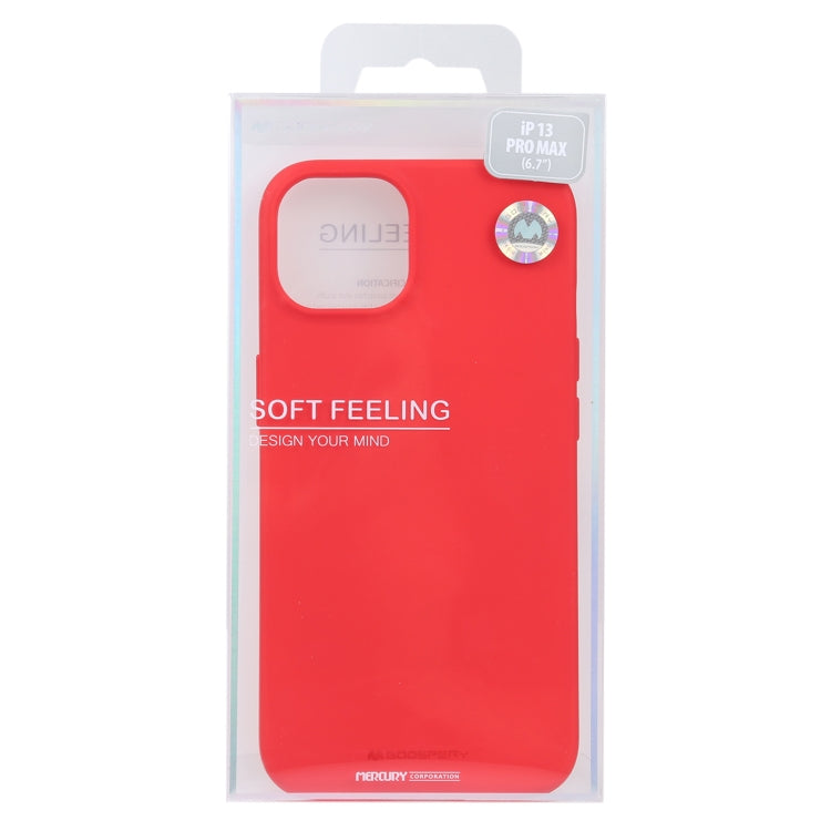 For iPhone 13 Pro Max GOOSPERY SOFT FEELING Liquid TPU Shockproof Soft Case (Red) - iPhone 13 Pro Max Cases by GOOSPERY | Online Shopping UK | buy2fix