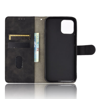 For iPhone 13 Solid Color Skin Feel Magnetic Buckle Horizontal Flip Calf Texture PU Leather Case with Holder & Card Slots & Wallet(Black) - iPhone 13 Cases by buy2fix | Online Shopping UK | buy2fix