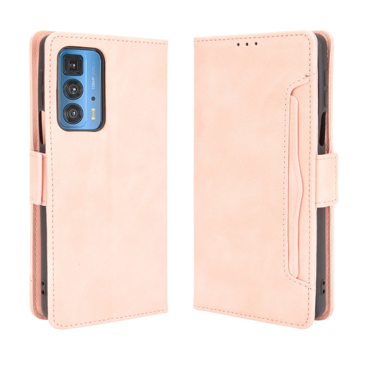 For Motorola Moto Edge 20 Pro/Edge S Pro Skin Feel Calf Pattern Horizontal Flip Leather Case with Holder & Card Slots & Photo Frame(Pink) - Motorola Cases by buy2fix | Online Shopping UK | buy2fix