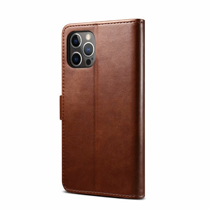 For iPhone 13 Pro GUSSIM Business Style Horizontal Flip Leather Case with Holder & Card Slots & Wallet (Brown) - iPhone 13 Pro Cases by GUSSIM | Online Shopping UK | buy2fix