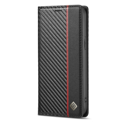 For iPhone 13 Pro Max LC.IMEEKE Carbon Fiber PU + TPU Horizontal Flip Leather Case with Holder & Card Slot & Wallet (Vertical Black) - iPhone 13 Pro Max Cases by LC.IMEEKE | Online Shopping UK | buy2fix