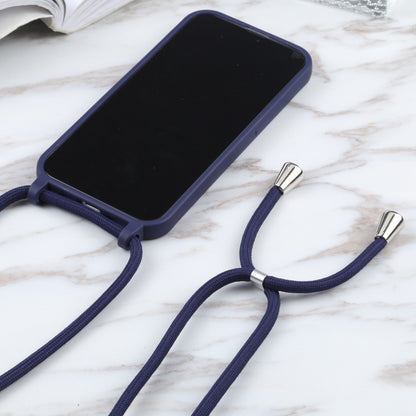 For iPhone 13 Pro Max Candy Colors TPU Protective Case with Lanyard (Dark Blue) - iPhone 13 Pro Max Cases by buy2fix | Online Shopping UK | buy2fix