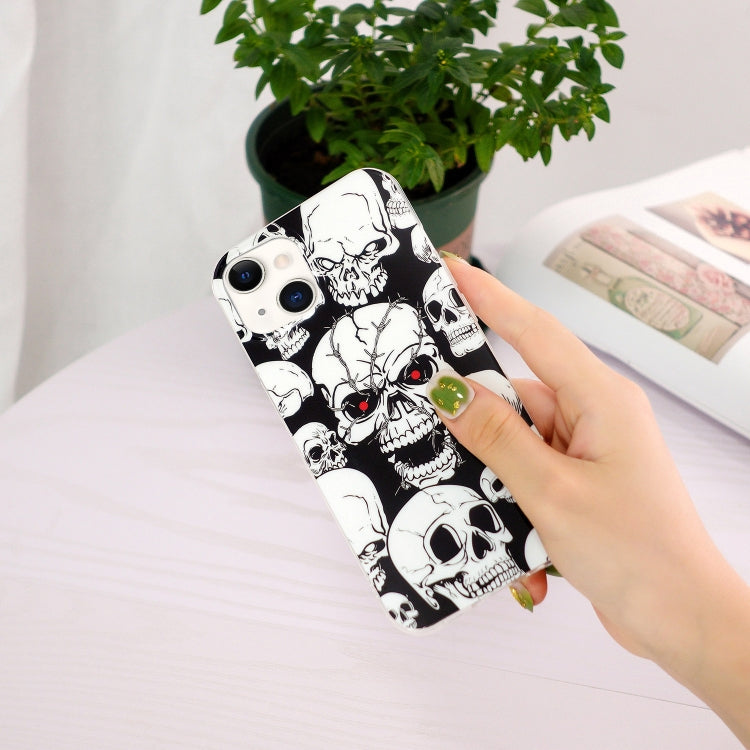 For iPhone 13 Luminous TPU Soft Protective Case(Skull) - iPhone 13 Cases by buy2fix | Online Shopping UK | buy2fix