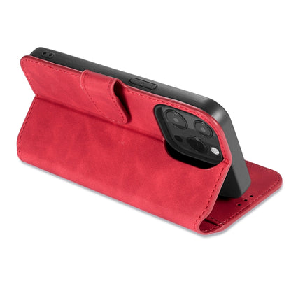 For iPhone 13 Pro Max DG.MING Retro Oil Side Horizontal Flip Leather Case with Holder & Card Slots & Wallet (Red) - iPhone 13 Pro Max Cases by DG.MING | Online Shopping UK | buy2fix