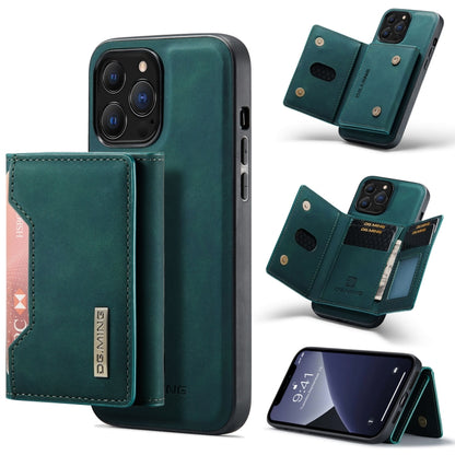 For iPhone 13 Pro DG.MING M2 Series 3-Fold Card Bag Shockproof Case with Wallet & Holder Function (Green) - iPhone 13 Pro Cases by DG.MING | Online Shopping UK | buy2fix